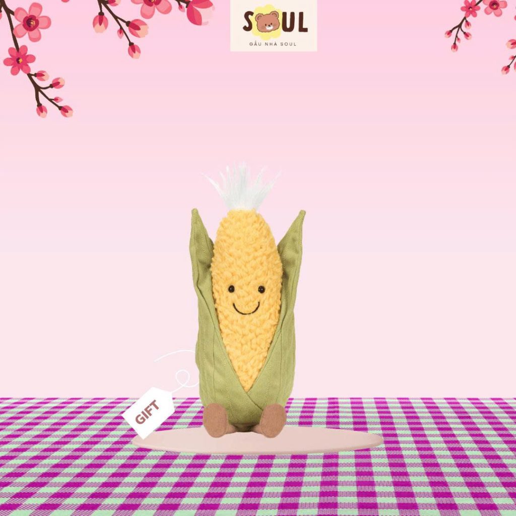 Gấu bông Jellycat Amuseables Sweetcorn hình bắp ngô dễ thương