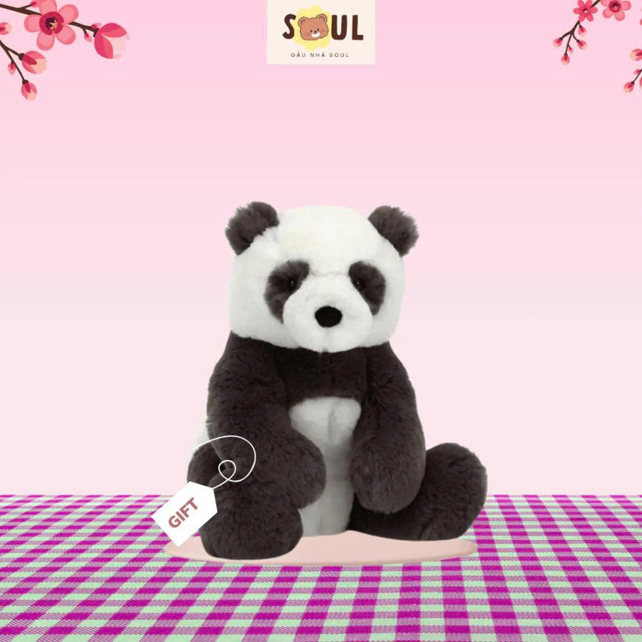 gấu bông panda mềm mịn jelly cat