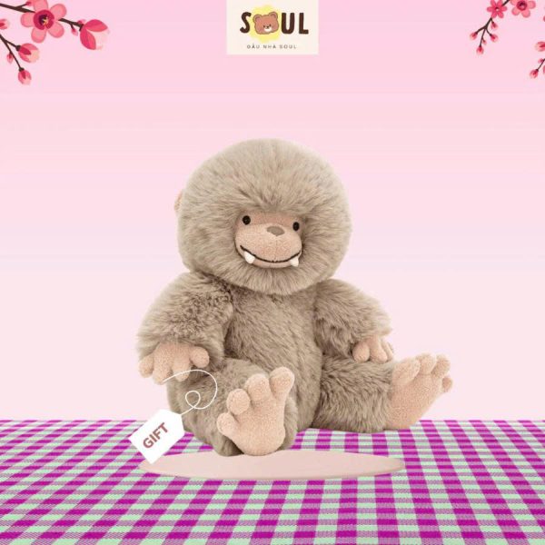 gấu bông nâu lông xù siêu cute jelly cat