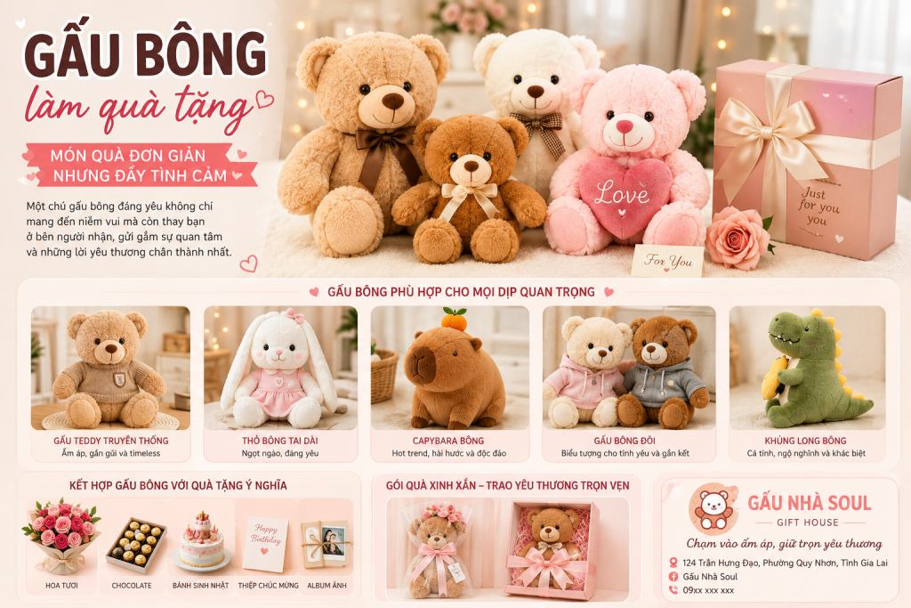 Gấu bông làm quà tặng – Món quà đơn giản nhưng đầy tình cảm 0a60a99b 1f26 479b b76c 913a2d93891b
